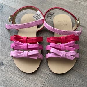Janie and Jack Pink and Red Kids Sandals